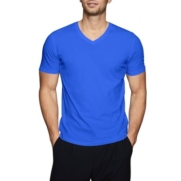 Ma Croix Men's Comfort Short Sleeve Cotton V Neck T-Shirts Plain Tee