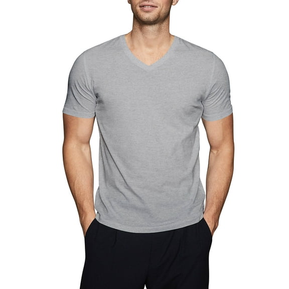 Ma Croix Men's Comfort Short Sleeve Cotton V Neck T-Shirts Plain Tee