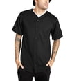 thumbnail image 1 of Ma Croix Men's Cotton Baseball Jersey Plain Button Down Short Sleeve Atheletic Sports Tee Shirts, 1 of 6