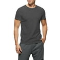 thumbnail image 1 of Ma Croix Men's Crew Neck T-Shirts Solid Short Sleeve Tee (2X-Large, Charcoal Heather), 1 of 5