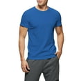 thumbnail image 1 of Ma Croix Men's Crew Neck T-Shirts Solid Short Sleeve Tee (Large, Royal Blue), 1 of 5