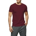 thumbnail image 1 of Ma Croix Men's Crew Neck T-Shirts Solid Short Sleeve Tee (Medium, Burgundy), 1 of 5