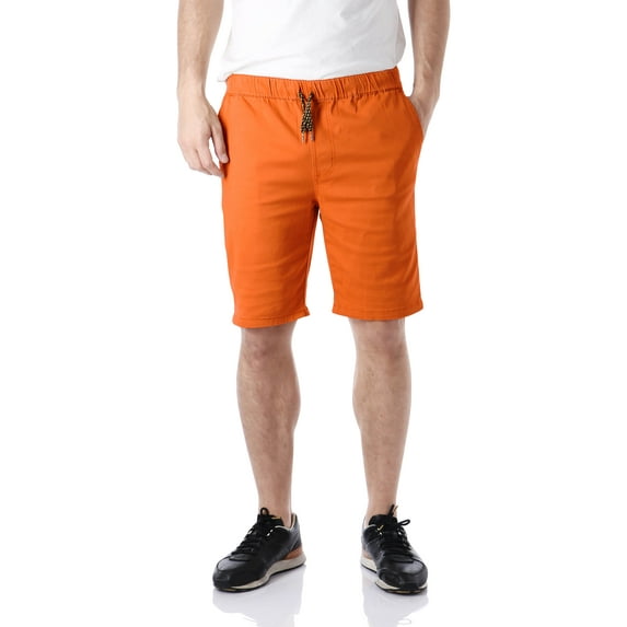 Ma Croix Men's Flat Front Summer Casual Twill Classic Slim Fit Cotton Shorts