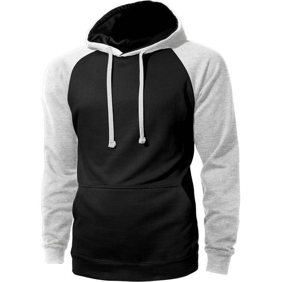 Ma Croix Men's Heavyweight Premium Pullover Hoodie Two Tone Raglan