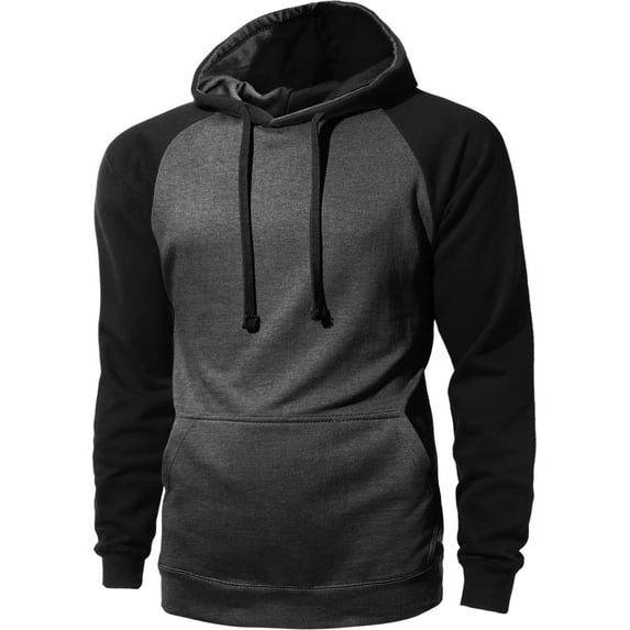 Ma Croix Men's Heavyweight Premium Pullover Hoodie Two Tone Raglan