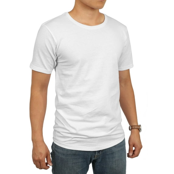 Ma Croix Men's Hip Hop Longlined Casual Crew Neck Basic T Shirts