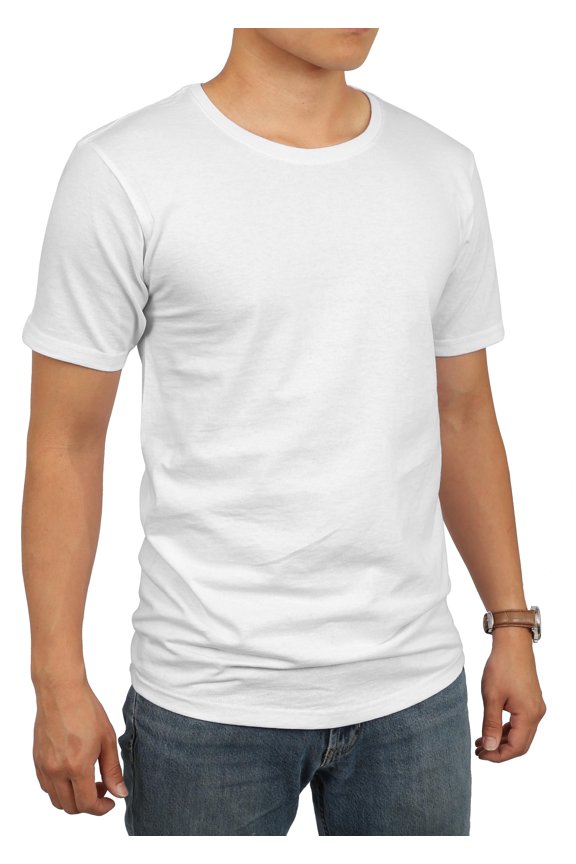 Men's Hip Hop Longlined Casual Crew Neck Basic T Shirts