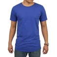 thumbnail image 1 of Ma Croix Men's Hip Hop Longlined Casual Crew Neck Basic T Shirts, 1 of 3
