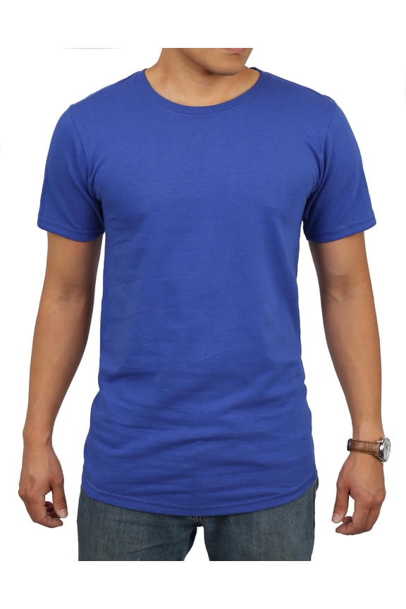 Men's Hip Hop Longlined Casual Crew Neck Basic T Shirts