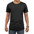 thumbnail image 1 of Ma Croix Men's Hip Hop Longlined Casual Crew Neck Basic T Shirts, 1 of 3