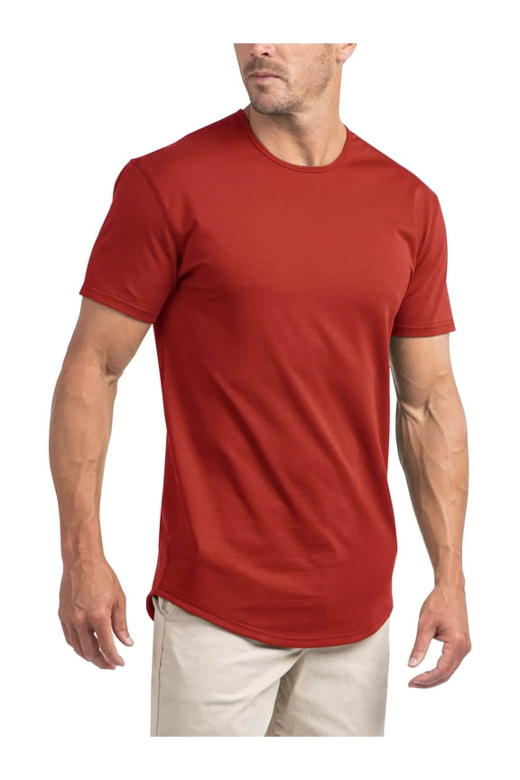 Men's Hipster Elongated Longline Casual Big and Tall T Shirts