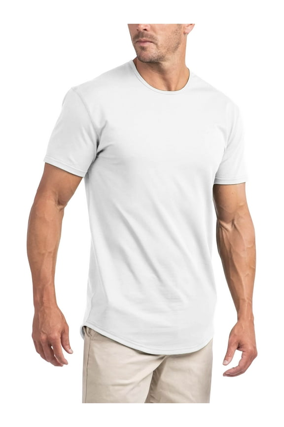 Men's Hipster Elongated Longline Casual Big and Tall T Shirts