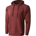thumbnail image 1 of Ma Croix Men's Lightweight Pullover Hoodie Sweatshirt with Kangaroo Pocket (X-Large, Heather Burgundy), 1 of 4