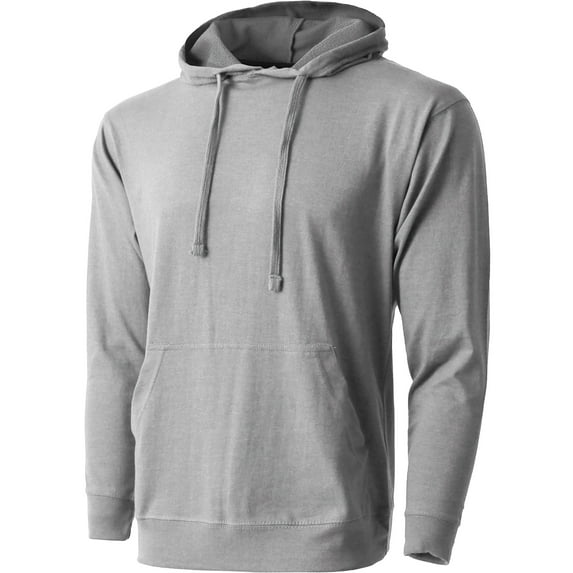 Ma Croix Men's Lightweight Pullover Hoodie Sweatshirt with Kangaroo Pocket (X-Large, Heather Gray)