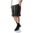 thumbnail image 1 of Ma Croix Men's Lightweight Stripe Track Shorts with Drawstring, 1 of 4