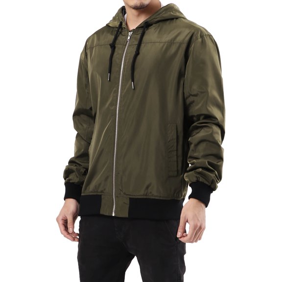 Ma Croix Men's Lightweight Windbreaker Hooded Winter Jacket Performance Packable Jacket Water Resistant Shell