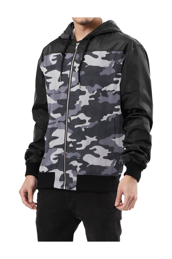 Men's Lightweight Windbreaker Hooded Winter Jacket Performance Packable Jacket Water Resistant Shell