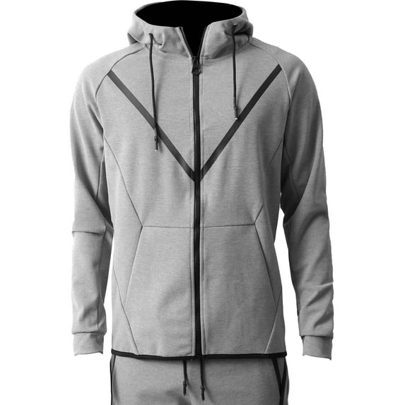 Ma Croix Men's Premium Athletic Active Zip Up Hoodie Jacket