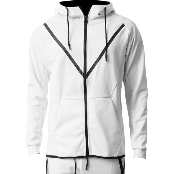 Ma Croix Men's Premium Athletic Active Zip Up Hoodie Jacket