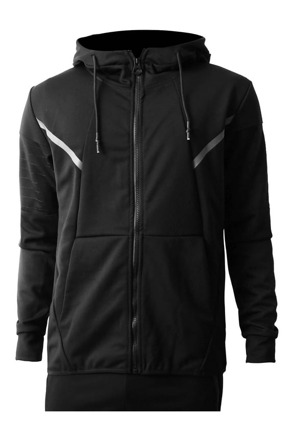 Men's Premium Athletic Active Zip Up Hoodie Jacket