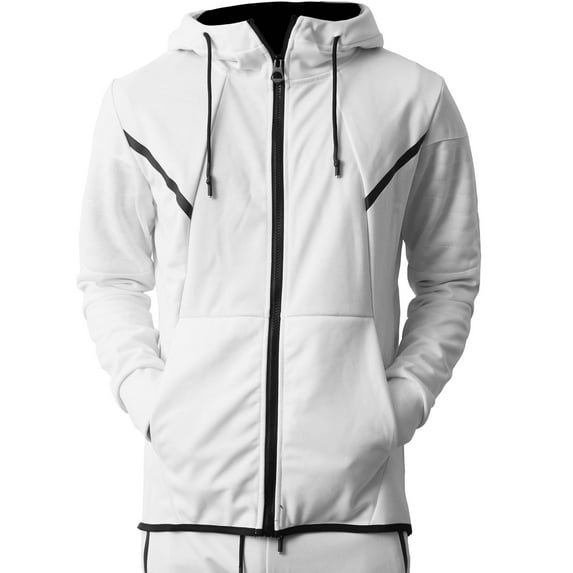 Ma Croix Men's Premium Athletic Active Zip Up Hoodie Jacket