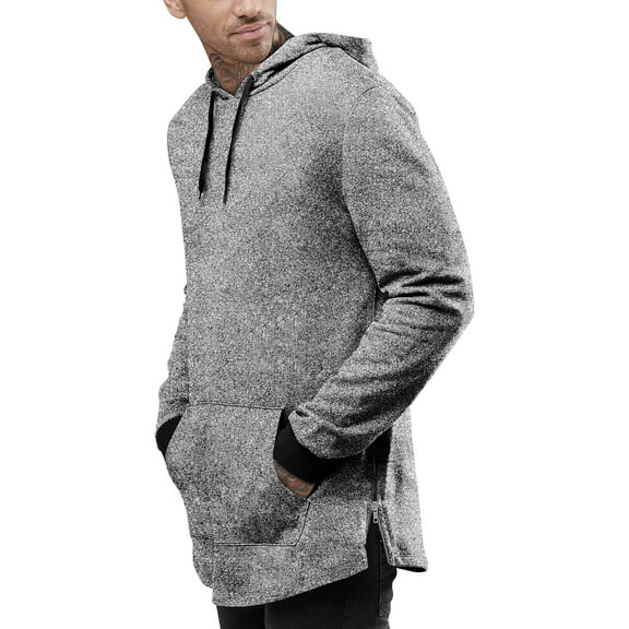 Ma Croix Men's Premium Classic Standard Comfort Marled Fleece Zip Up Hoodie Sweater