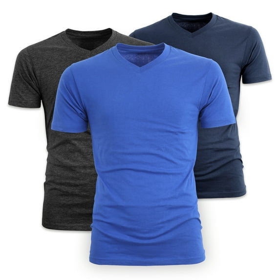 Ma Croix Men's Premium Cotton V-Neck T-Shirts 3-Pack
