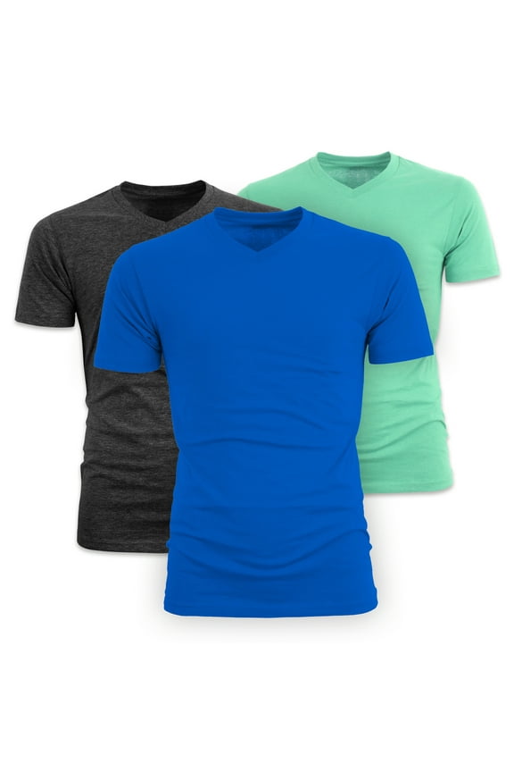 Men's Premium Cotton V-Neck T-Shirts 3-Pack