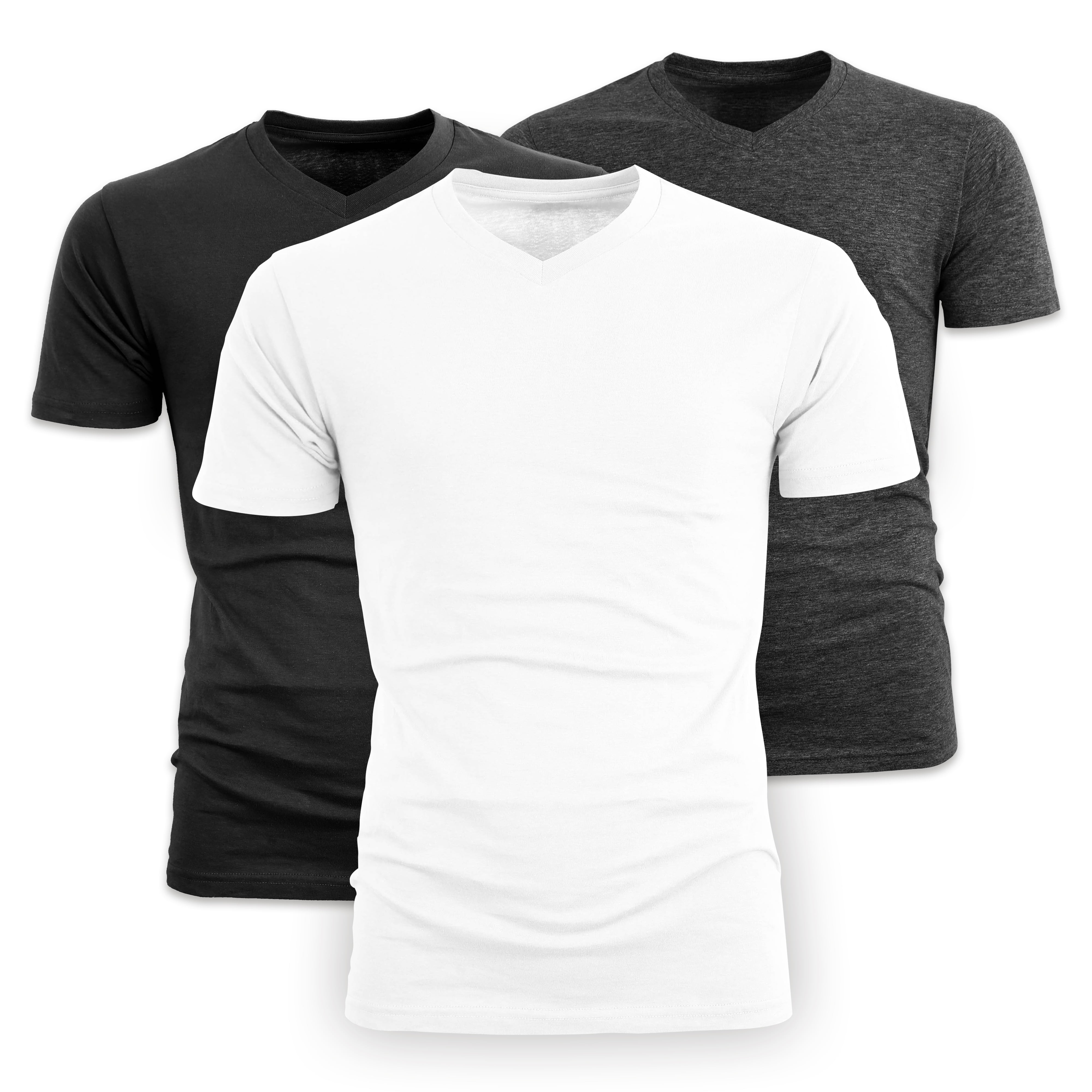Ma Croix Men's Premium Cotton V-Neck T-Shirts 3-Pack - Walmart.com