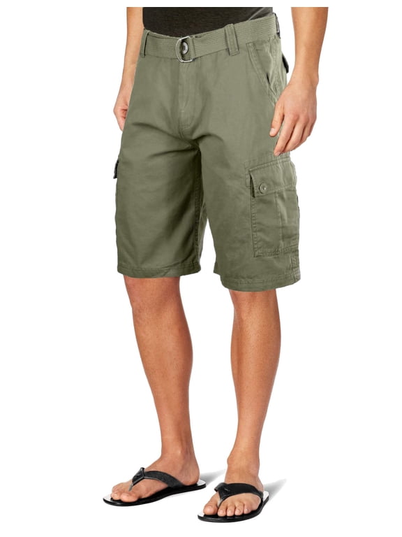 Men's Premium Multi Cargo Twill Cargo Shorts with Belt
