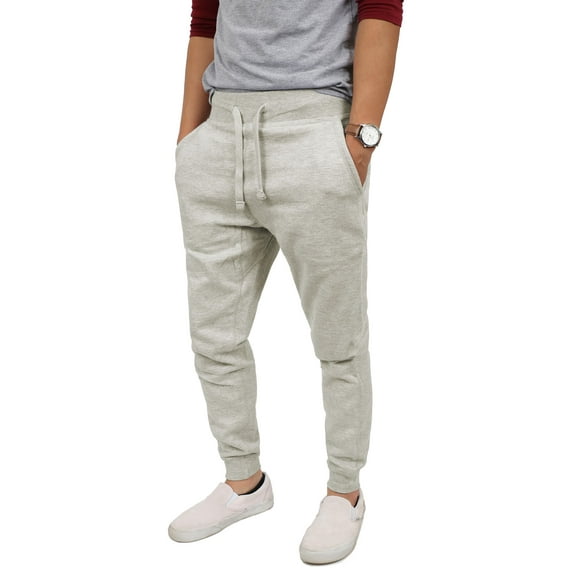 Ma Croix Men's Premium Slim Fit Fleece Jogger Sweatpants with Elastic Bottom