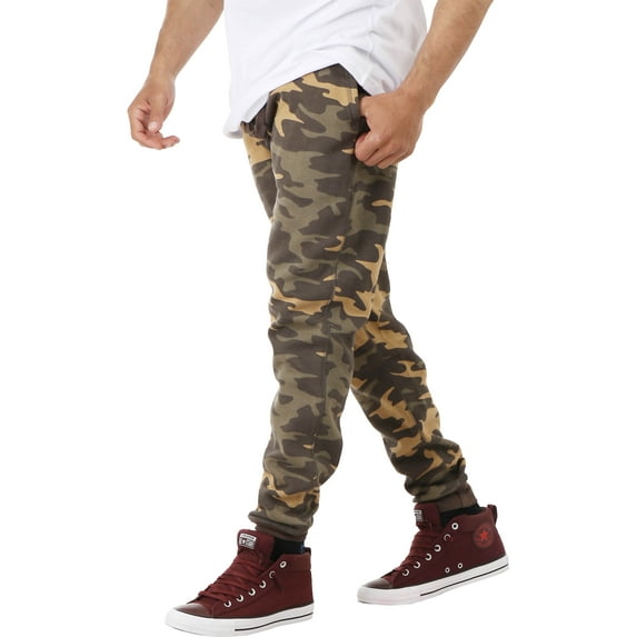 Ma Croix Men's Premium Slim Fit Fleece Jogger Sweatpants with Elastic Bottom