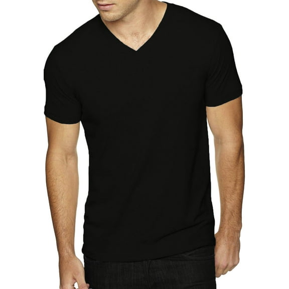 Ma Croix Men's Premium Solid Cotton V Neck T-Shirts Short Sleeve Tee