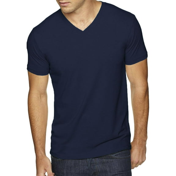 Ma Croix Men's Premium Solid Cotton V Neck T-Shirts Short Sleeve Tee
