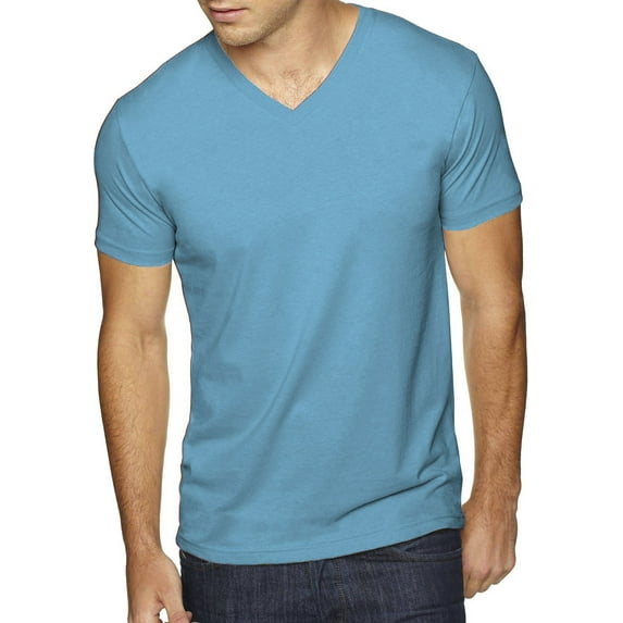 Ma Croix Men's Premium Solid Cotton V Neck T-Shirts Short Sleeve Tee