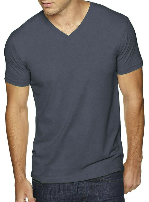 Ma Croix Men's Premium Solid Cotton V Neck T-Shirts Short Sleeve Tee