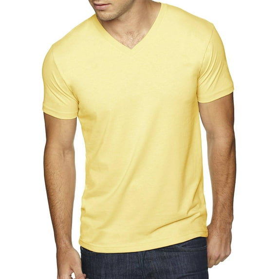 Ma Croix Men's Premium Solid Cotton V Neck T-Shirts Short Sleeve Tee