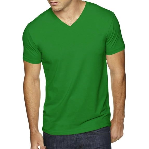 Ma Croix Men's Premium Solid Cotton V Neck T-Shirts Short Sleeve Tee