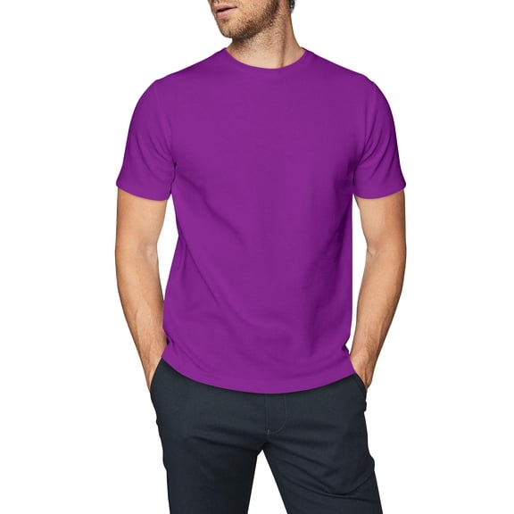 Ma Croix Men's Premium Standard Fit Short Sleeve Solid Crew Neck T-Shirts, up to size 5XL&nbsp;