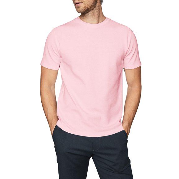 Ma Croix Men's Premium Standard Fit Short Sleeve Solid Crew Neck T-Shirts, up to size 5XL 