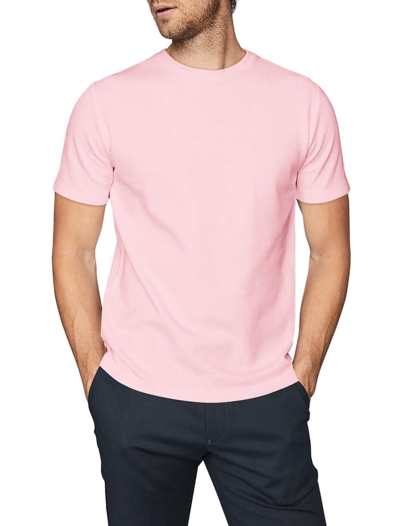 Men's Premium Standard Fit Short Sleeve Solid Crew Neck T-Shirts, up to size 5XL 