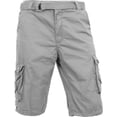 thumbnail image 1 of Ma Croix Men's Premium Utility Loose Fit Twill Cargo Shorts with Belt, 1 of 3