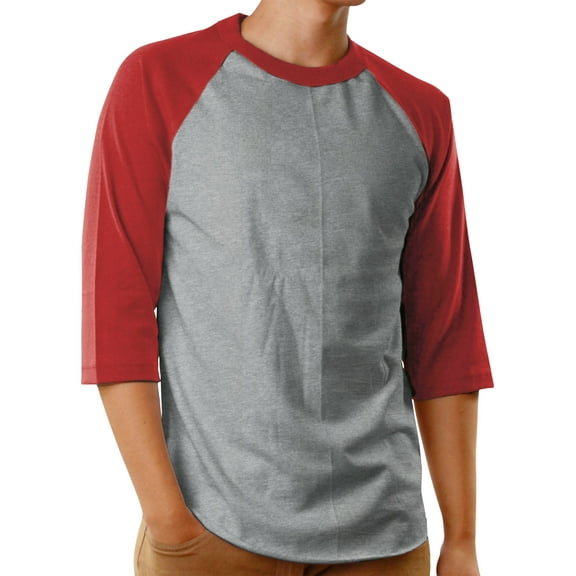 Ma Croix Men's Raglan 3/4 Sleeves Casual Cotton Baseball Jersey T-Shirt