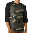 thumbnail image 1 of Ma Croix Men's Raglan 3/4 Sleeves Casual Cotton Baseball Jersey T-Shirt, 1 of 4