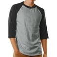 thumbnail image 1 of Ma Croix Men's Raglan 3/4 Sleeves Casual Cotton Baseball Jersey T-Shirt, 1 of 4