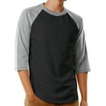 thumbnail image 1 of Ma Croix Men's Raglan 3/4 Sleeves Casual Cotton Baseball Jersey T-Shirt, 1 of 4