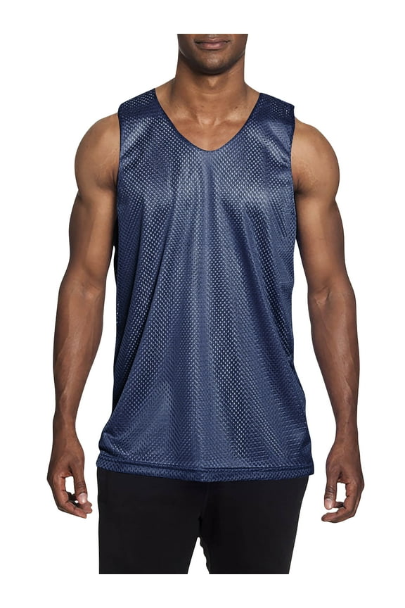 Men's Reversible Basketball Jersey Breathable Practice Tank Top