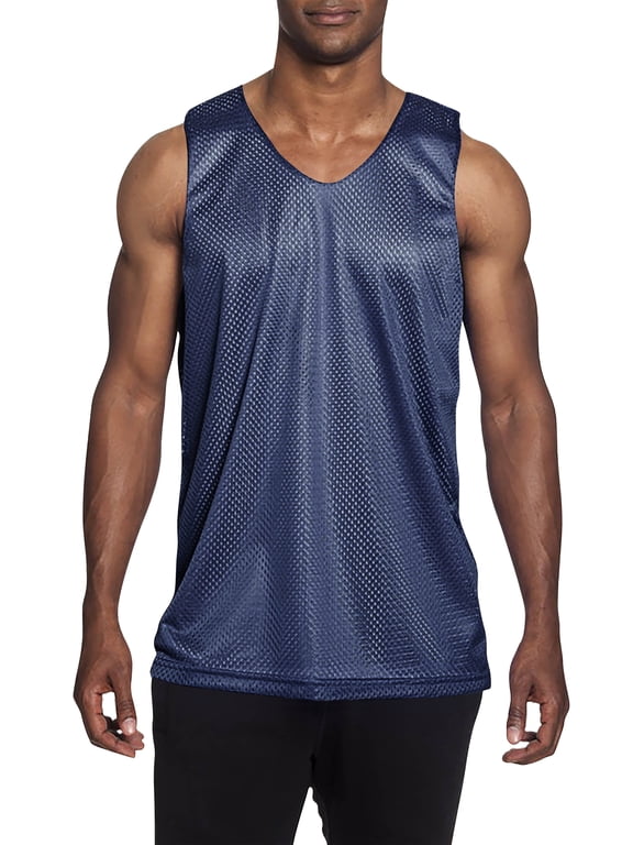 Men's Reversible Basketball Jersey Breathable Practice Tank Top