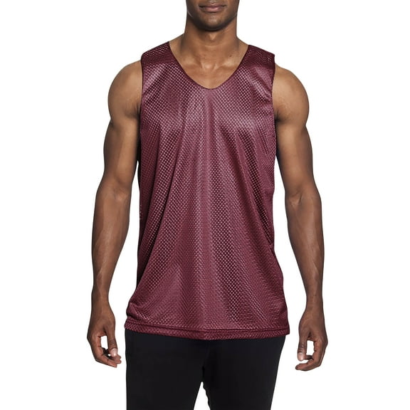 Ma Croix Men's Reversible Basketball Jersey Breathable Practice Tank Top