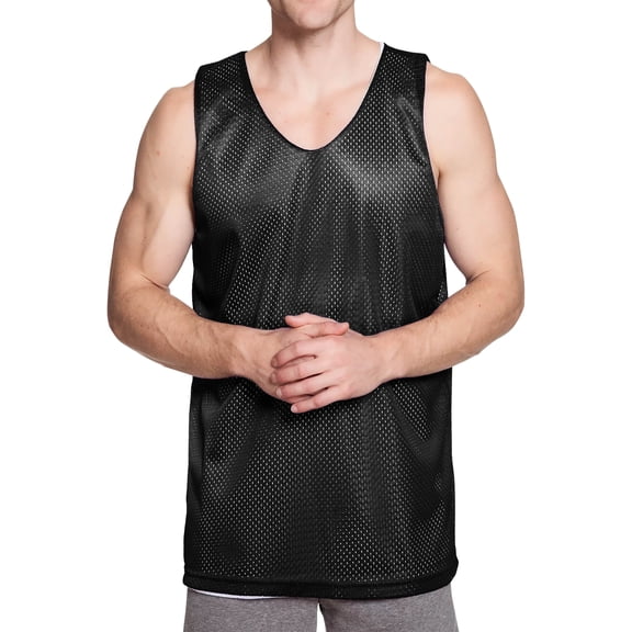 Ma Croix Men's Reversible Basketball Jersey Premium Moisture Wicking Mesh Practice Tank Top